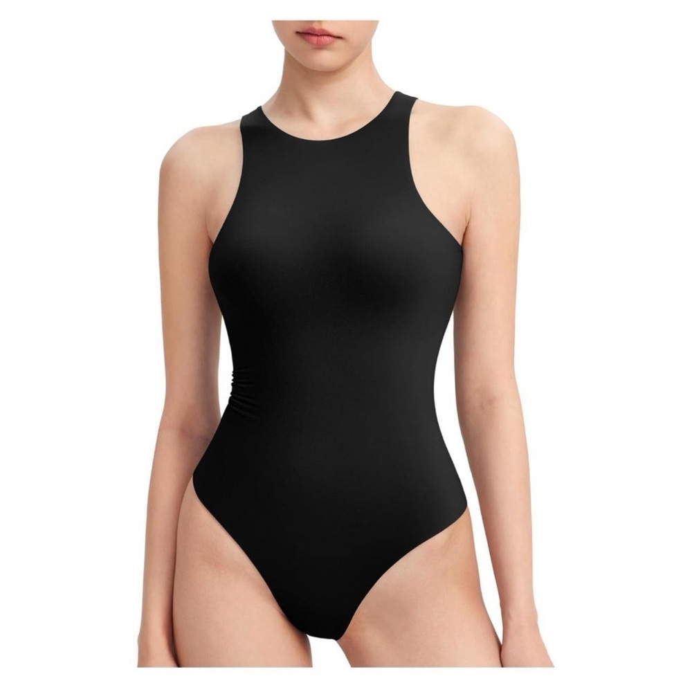 PUMIEY High Neck Sleeveless Bodysuit